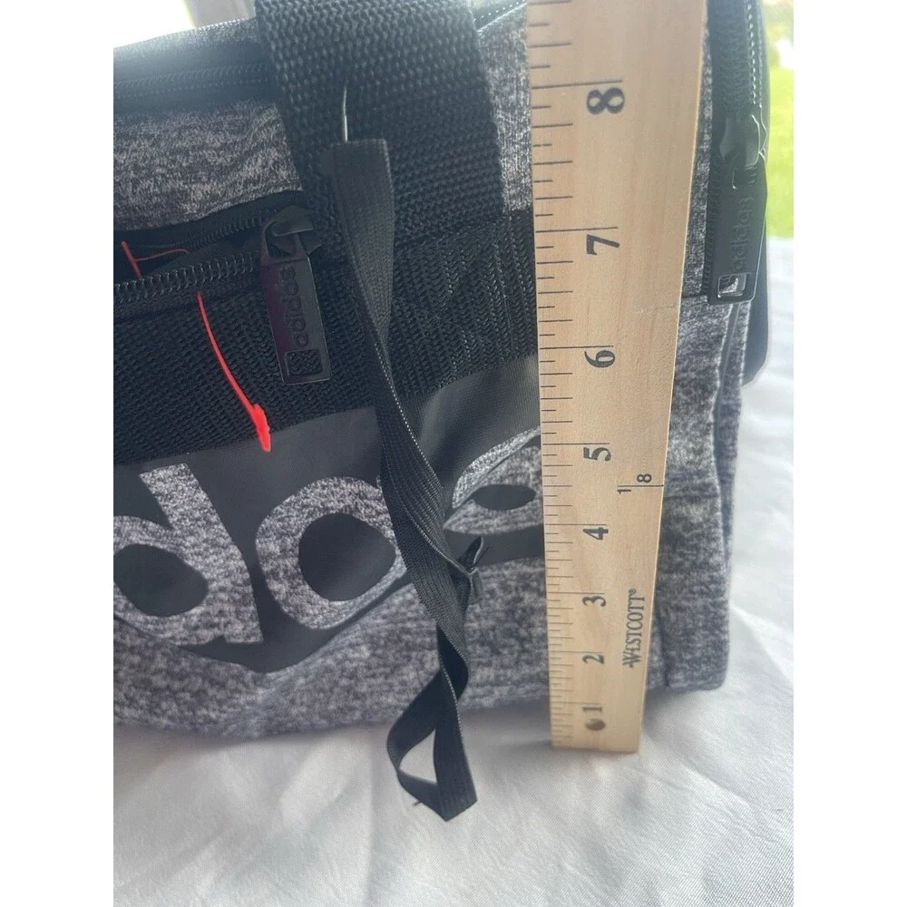 Adidas Defender Medium  Black Gray  Duffel Bag  Logo Shoulder STrap Travel Sport